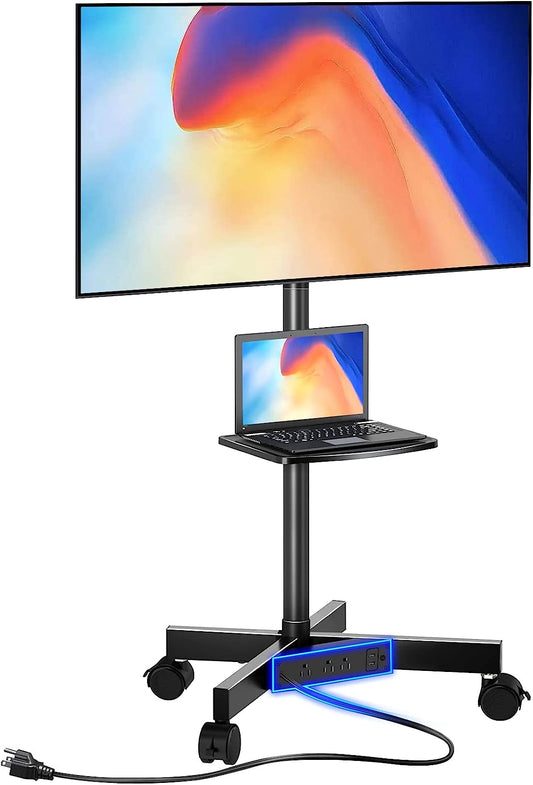 Soporte de TV con Toma de Corriente con Ruedas para televisores GREENSTELL