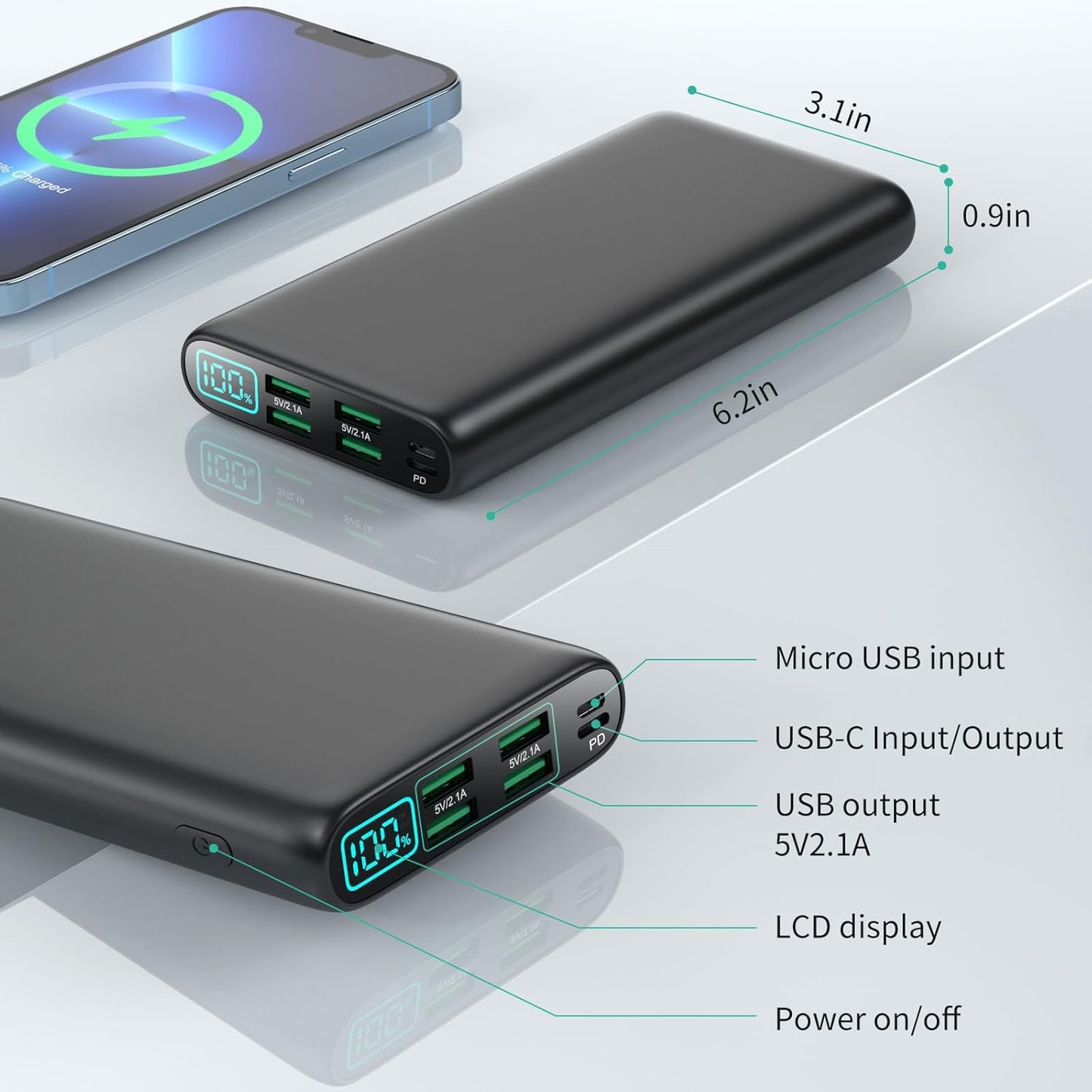 Cargador portátil de 38800 mAh HX200K1