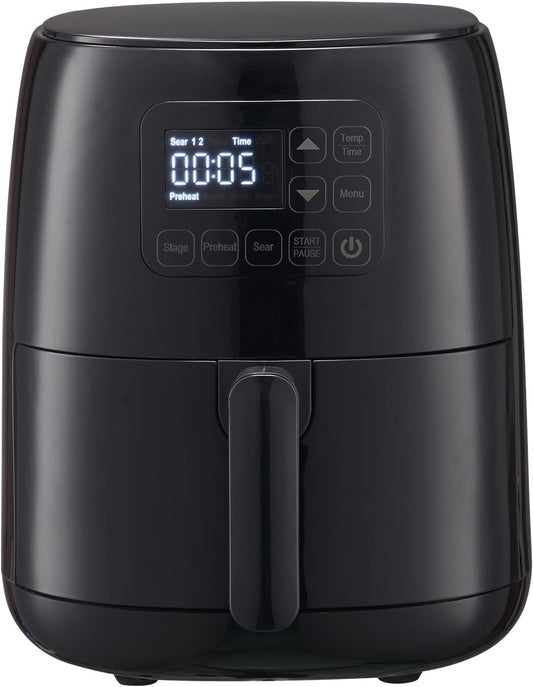 FREIDORA DE AIRE 2.6QT, CONTROL TACTIL, FUNCION PRECALENTADO.