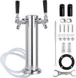Torre Kegerator de acero inoxidable, Ferroday 3", Grifo doble