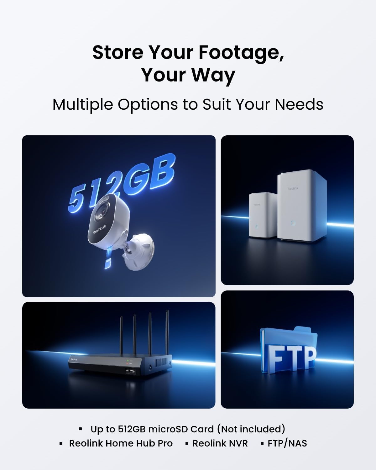 Cámara de seguridad para exteriores 4K, Reolink Lumus Pro.