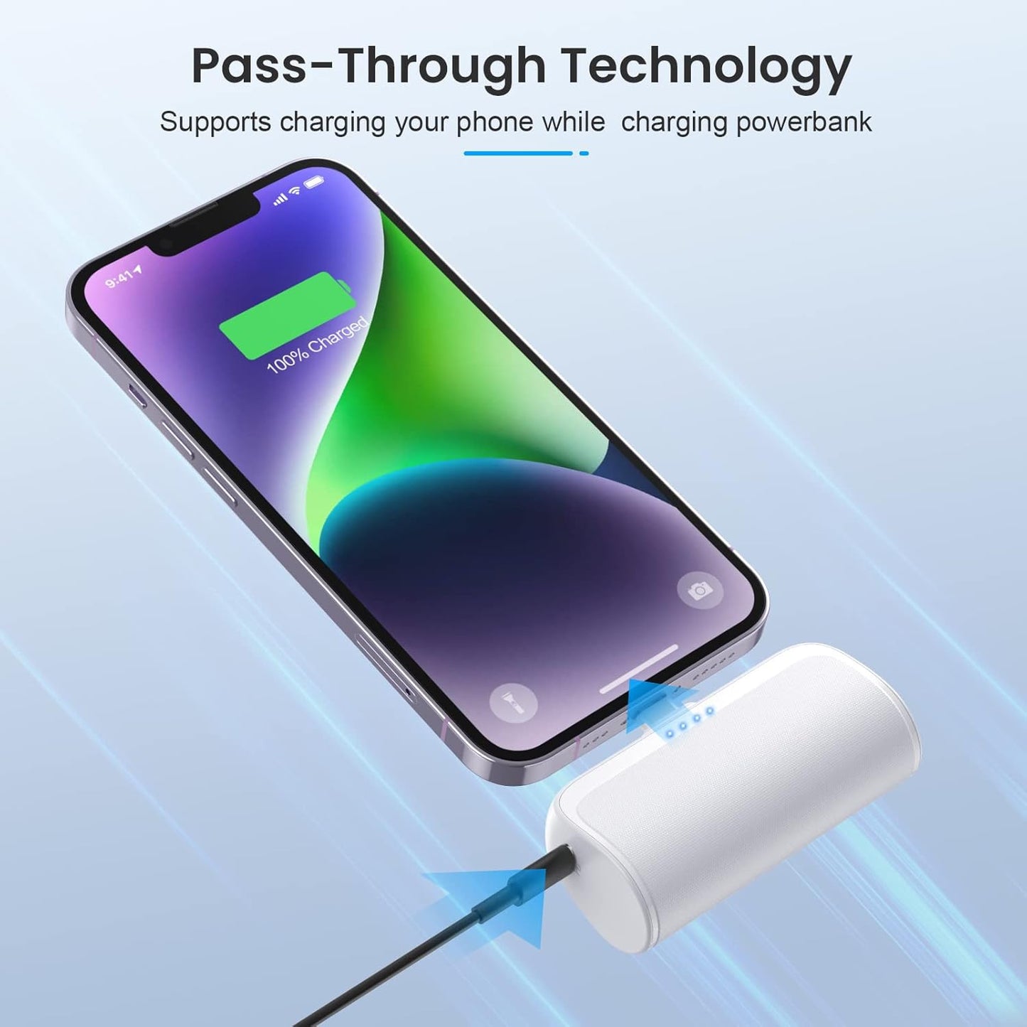 2 Mini cargadores portátiles para iPhone Lightning
