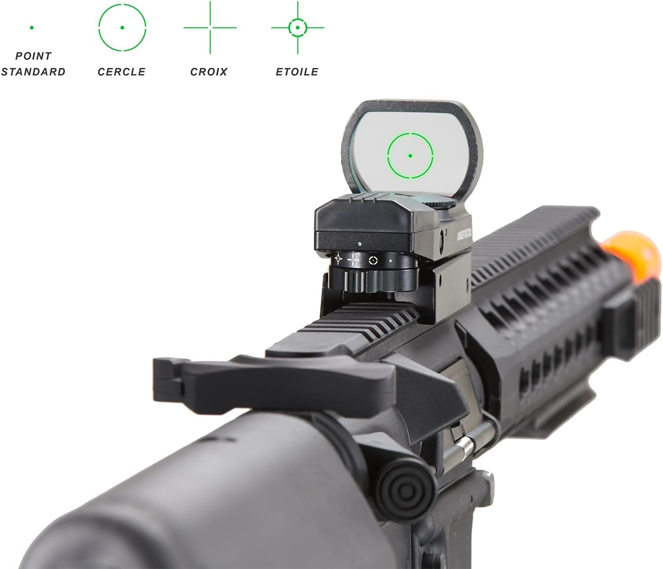 Mira telescópica táctica multiretícula airsoft punto rojo y verde