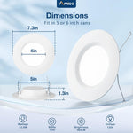 Amico Iluminación empotrable LED 5CCT de 5/6", 20 piezas.