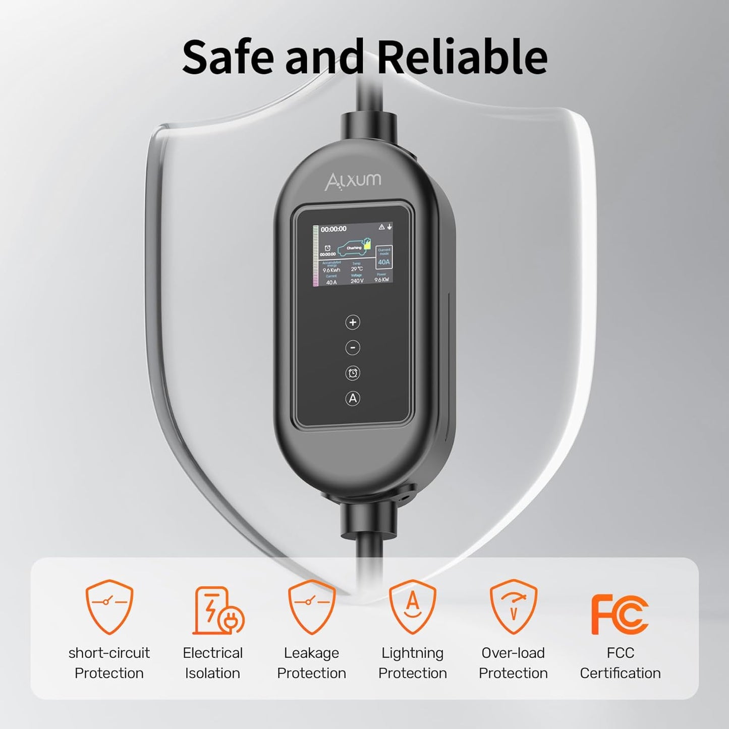 Cargador portátil para automóvil Tesla, Alxum Level 2 (USADO).