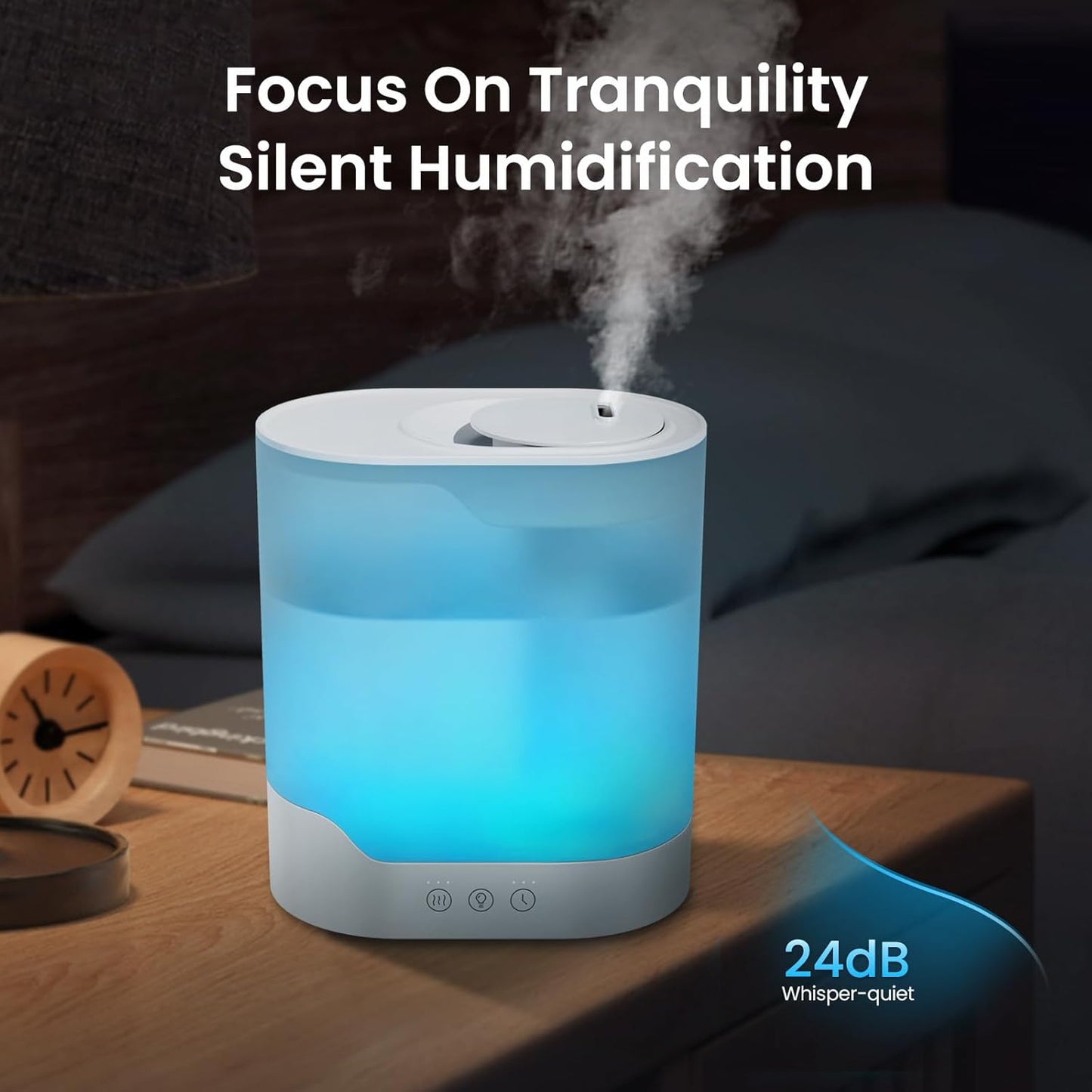YOGIN Humidificador de aire para dormitorio, niebla fría, 3L.