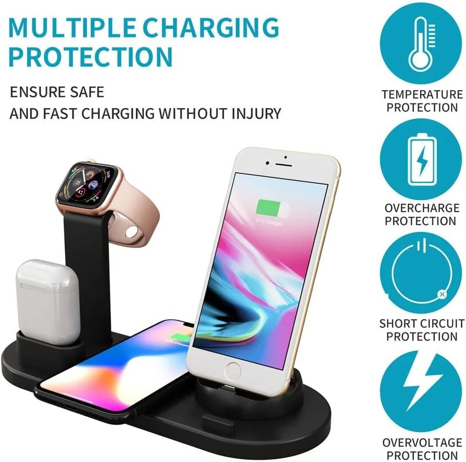 Estación de carga inalámbrica para múltiples dispositivos, Rosegold.