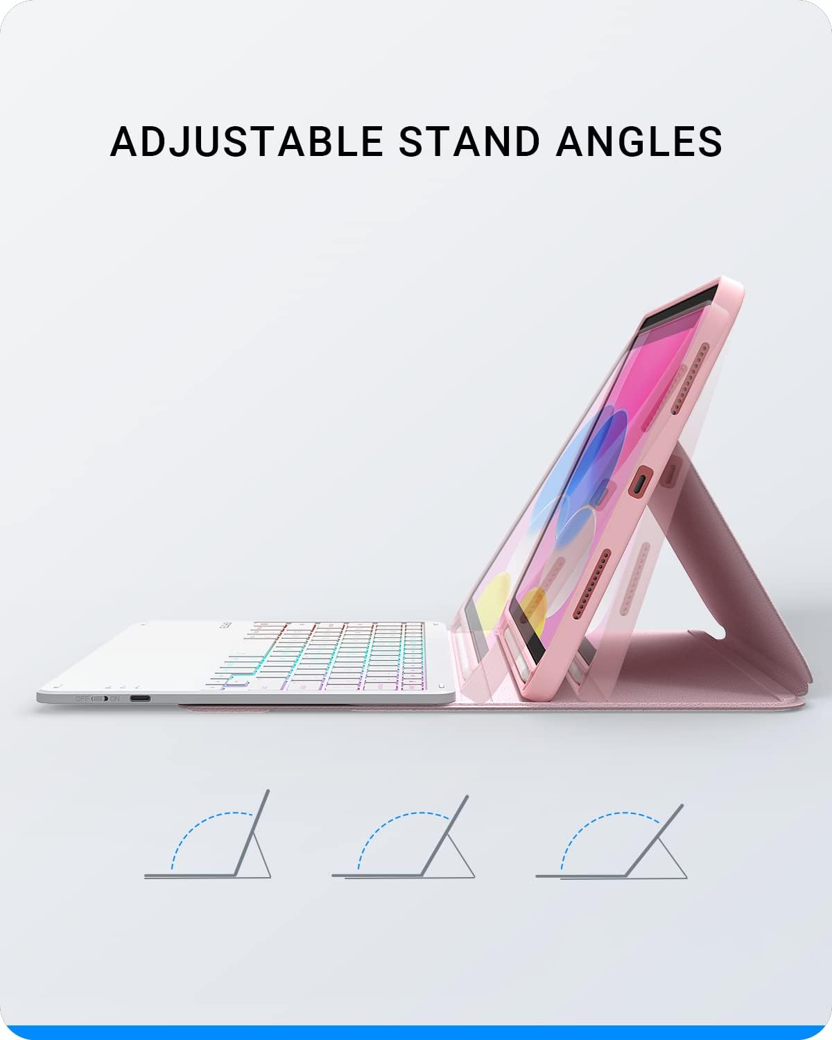 Funda con teclado VOPOTEK para iPad de 10.ª generación (2022)