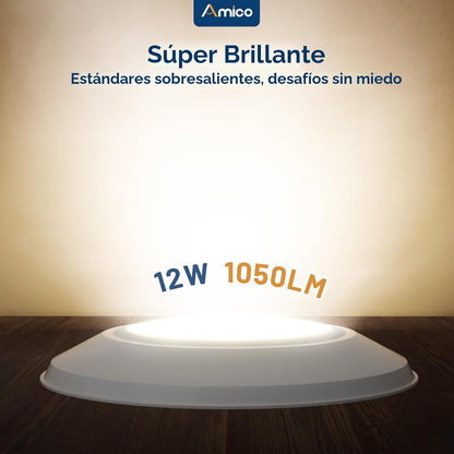 Luces LED  5/6" de disco de techo regulables, 2700 K-6000 K Amico