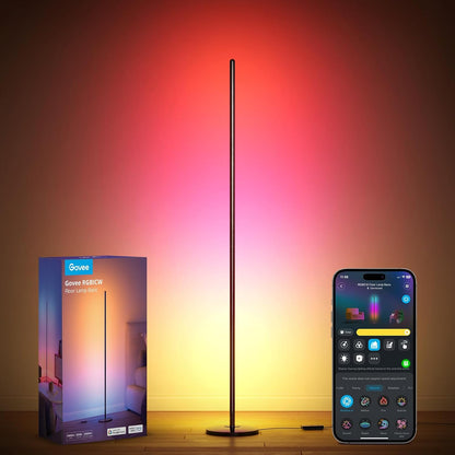 Lámpara de pie básica, Govee RGBICW, funciona con Alexa (DETALLE).