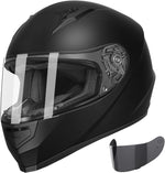 GLX Casco compacto, ligero, cara completa, visera extra tintada. Talla L