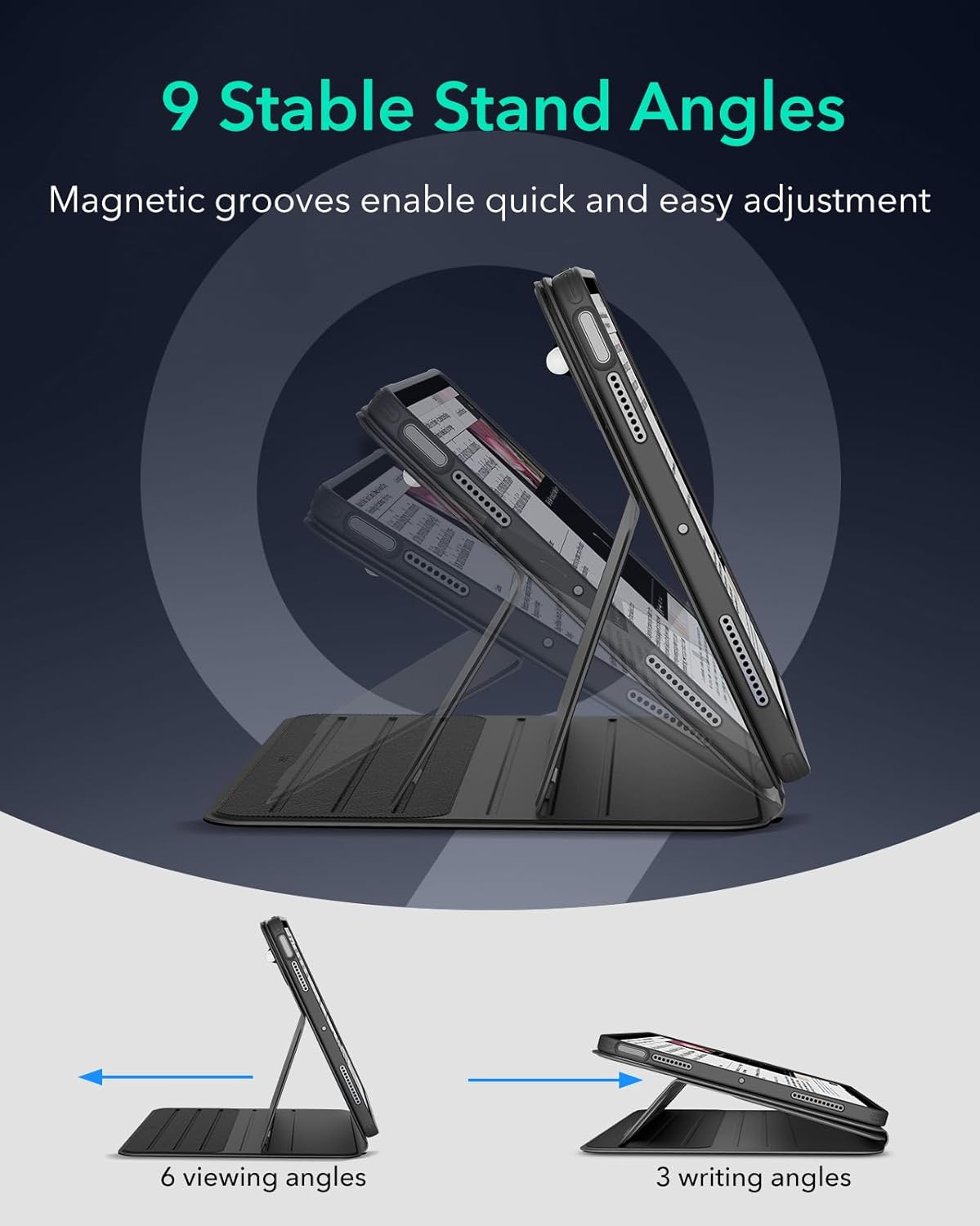 Funda para iPad Air de 11" M3/M2 (25/24), 5ª/4ª gen (22/2020), 10.9".