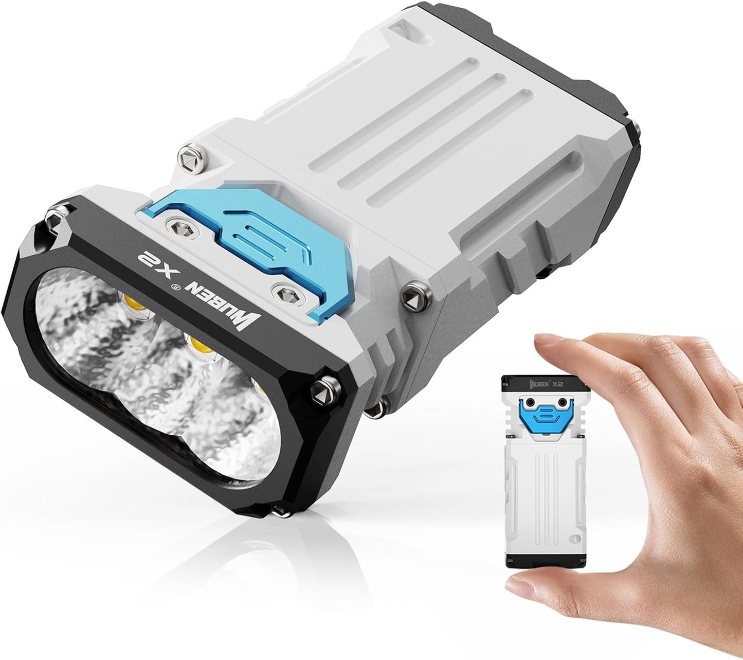 WUBEN X2 Linterna LED Recargable, 1800 lúmenes.