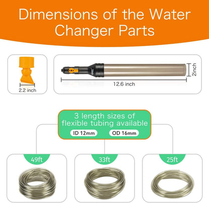 Hygger Kit de cambio de agua para acuario, limpiador semiautomático.