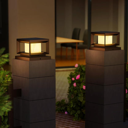 Luces Solares para Postes, 8 piezas, Impermeables con efecto brillo.