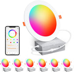 Luces Led empotrada inteligente de 6" RGBCW 15W LED Cloudy Bay 6 pack