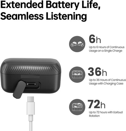 NTS02 - Audífonos inalámbricos verdaderos, Bluetooth 5.3.