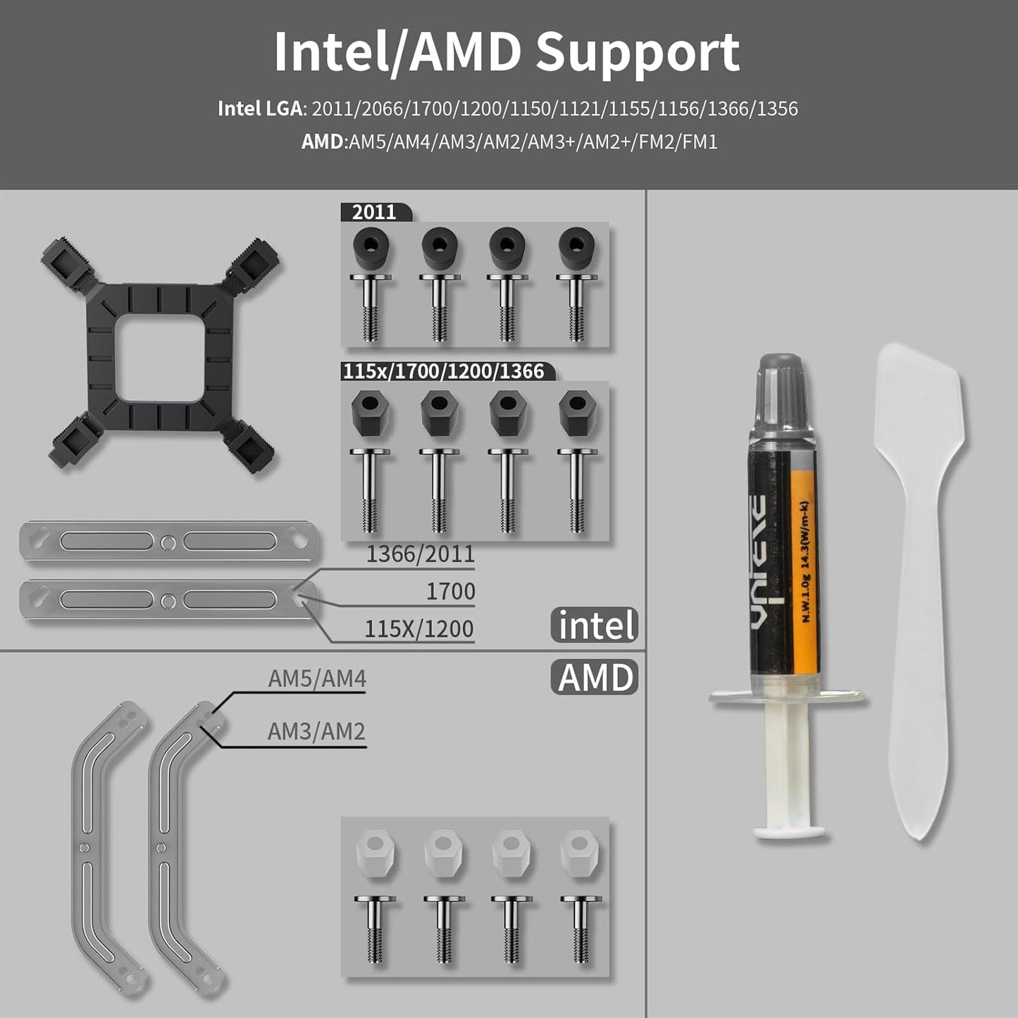 Enfriador de aire para CPU con 6 tubos de calor. UpHere