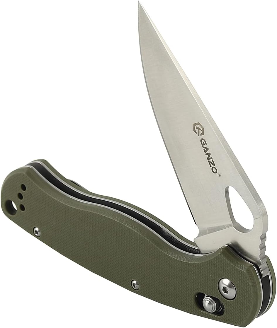 Cuchillo de bolsillo plegable, GANZO, Stainless Steel.(USADO).