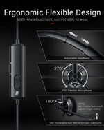 Auriculares Awatrue con cable y micrófono PC portátil