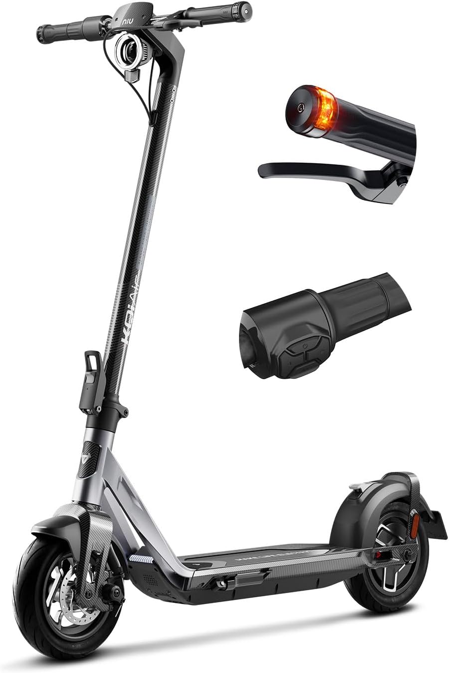 Scooter eléctrico para adultos, fibra de carbono, 31 M, NIU KQi Air.