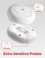 X-Sense Detector de fugas de agua, alarma inteligente, sensor agua.