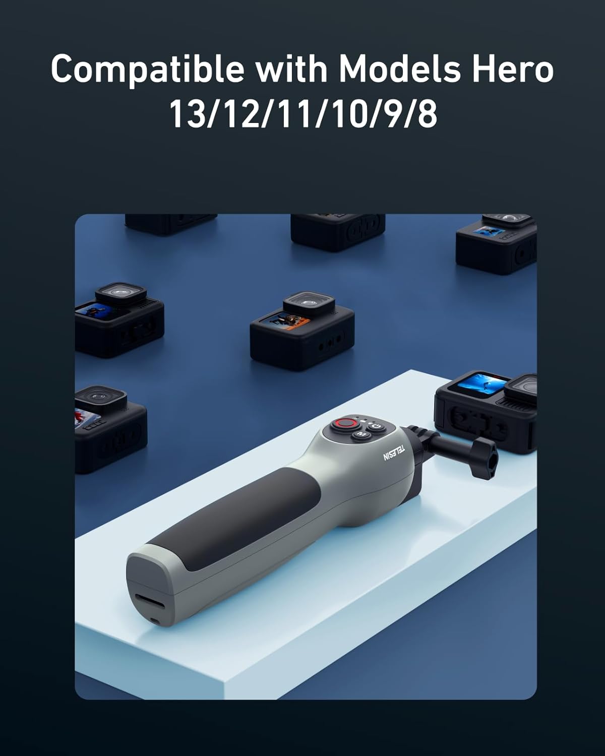 Palo selfie submarino, Bluetooth para GoPro Hero (13-12-11-10-9-8)