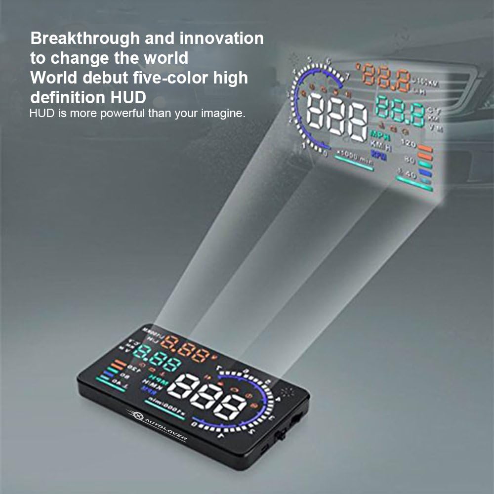 AUTOLOVER - Parabrisas para coche A8 de 5,5 pulgadas.