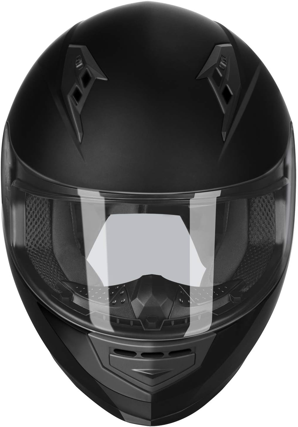 GLX Casco compacto, ligero, cara completa, visera extra tintada.