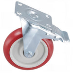 Juego de 6 ruedas giratorias, 5" con freno de bloqueo, 360-1320 lb