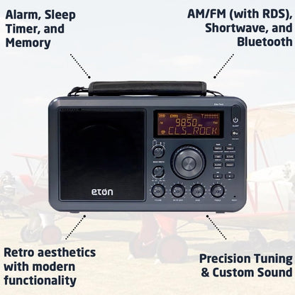 Radio Eton Elite, de Campo con Am/FM, Onda Corta, RDS, Bluetooth.