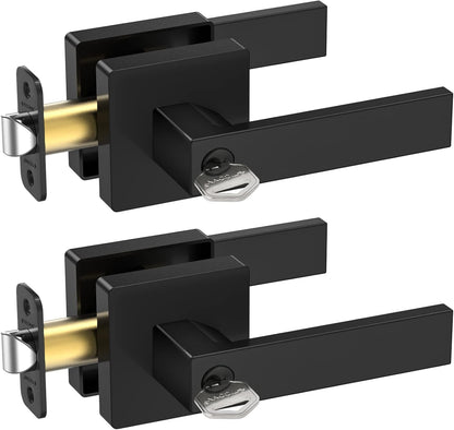 Manija de puerta negra mate resistente 2 PACK TICONN