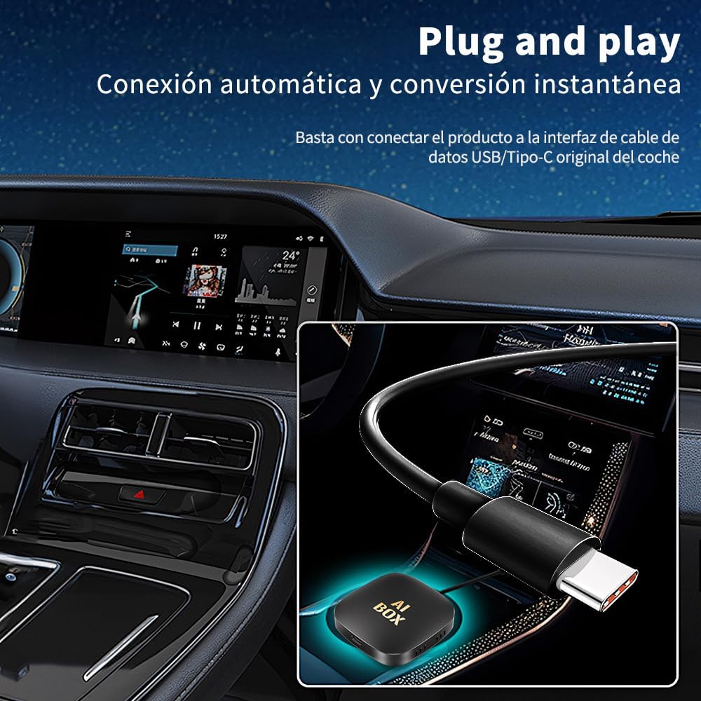 vantisan Adaptador inalámbrico automático,carPlay.