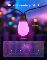 Tira de luces S14 Govee para exteriores, 96FT, Impermeable IP66.
