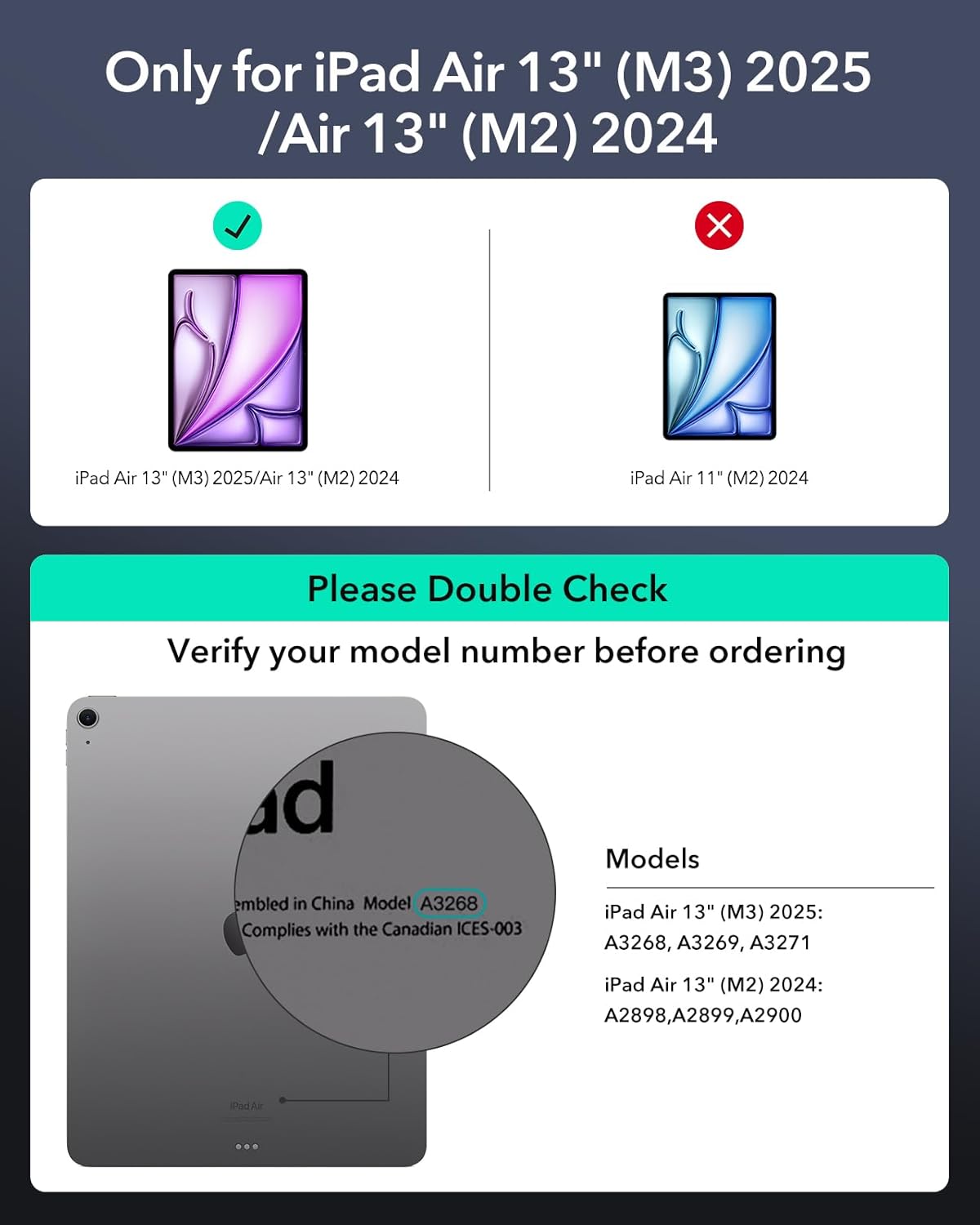 ESR Funda extraíble teclado iPad Air 13" OPENBOX