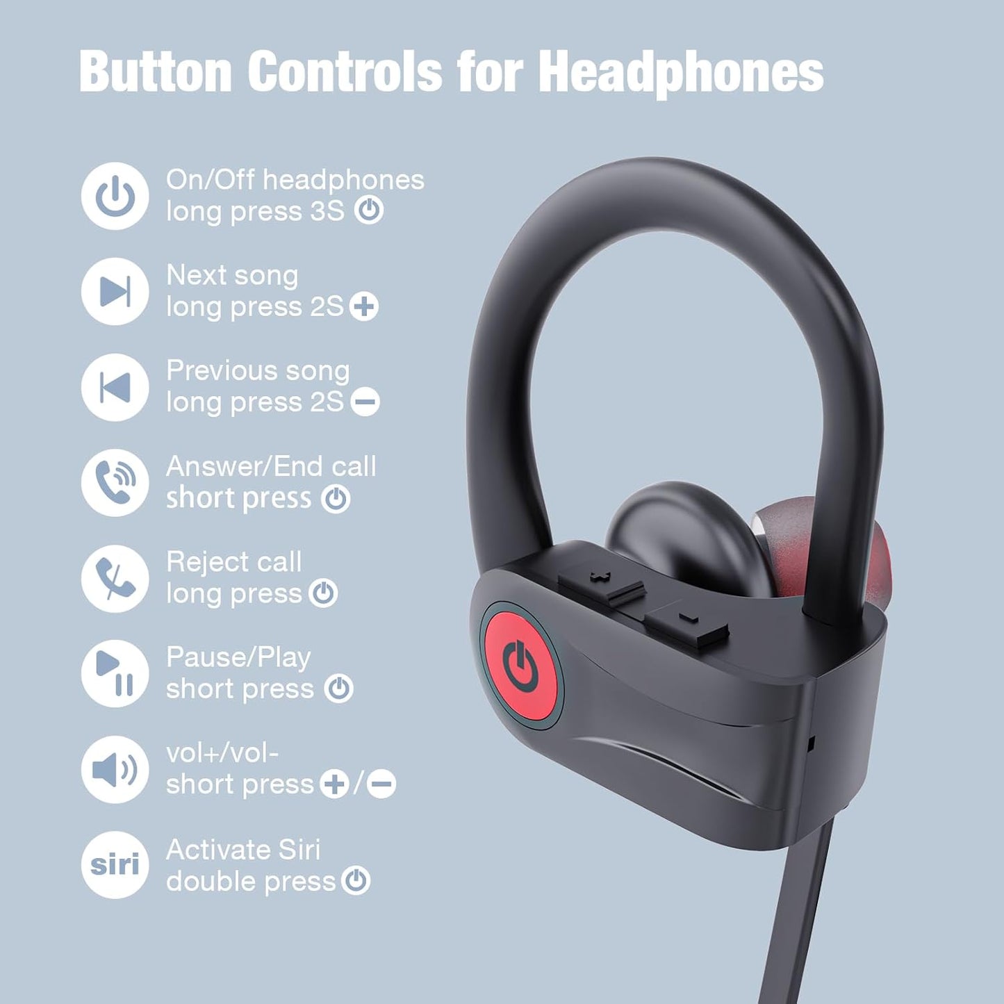 Auriculares U18 inalámbricos con 16hrs de reproducción, impermeables