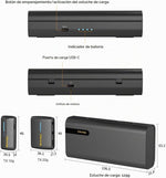 Mic Inalámbrico 7RYMS DW40, 4 Canales 48kHz/24bit, Estuche
