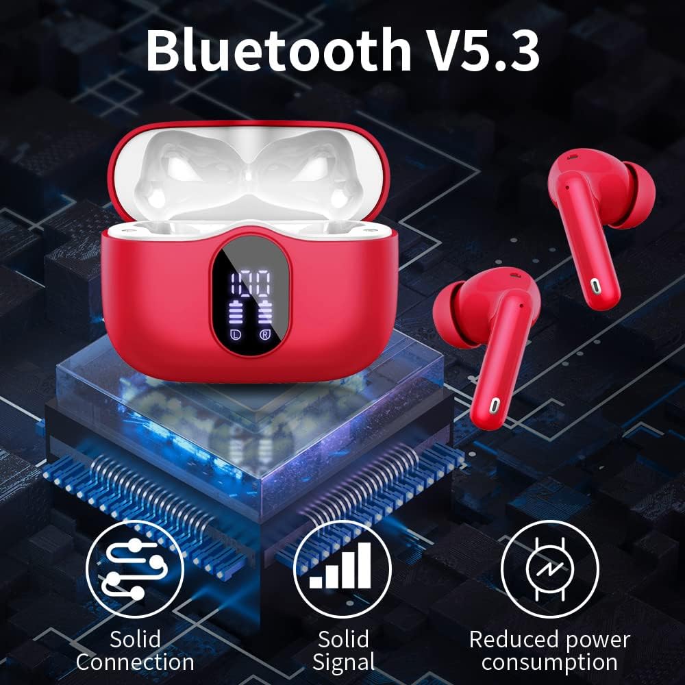 Auriculares Inalámbricos Btootos A90 Bluetooth rojo (USADO)