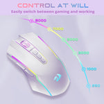 Mouse Inalámbrico Para Juegos Con Retroiluminación RGB.