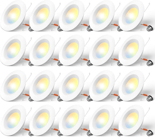 Amico Iluminación empotrable LED 5CCT de 5/6", 20 piezas.