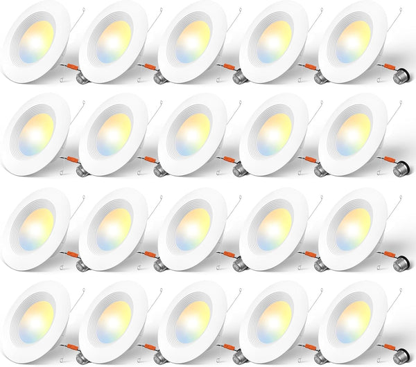 Amico Iluminación empotrable LED 5CCT de 5/6", 20 piezas.