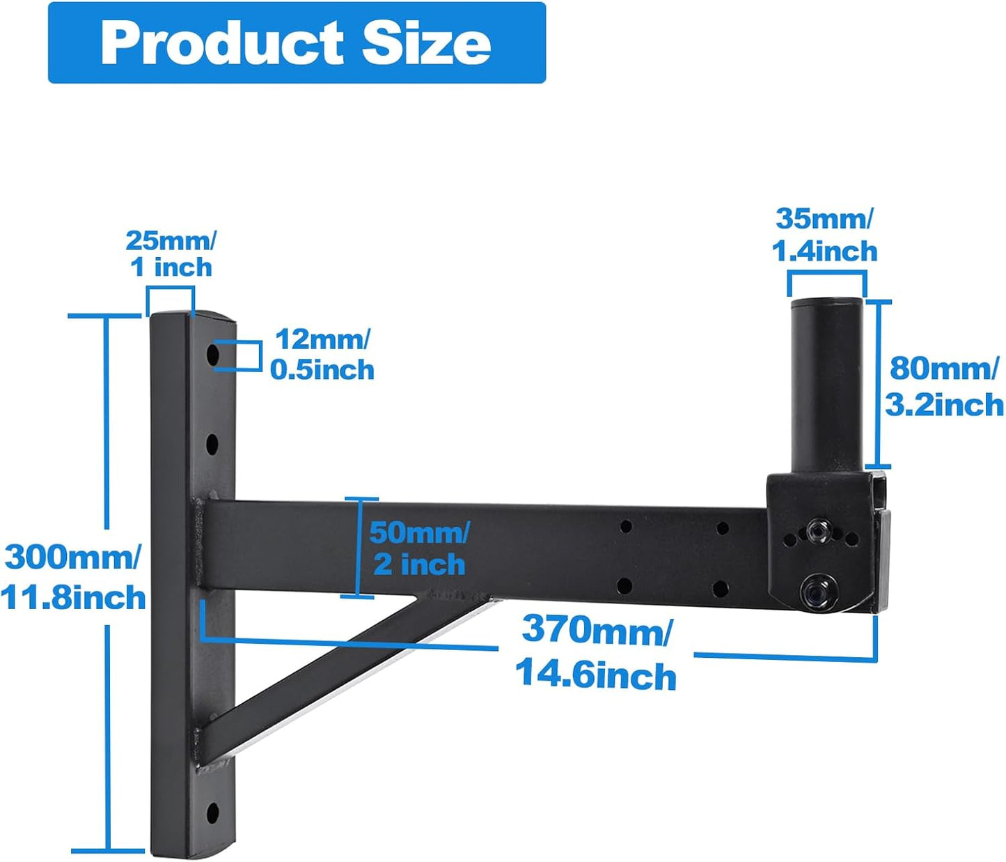 Soporte de pared para altavoz para audio profesional,  hasta 100 libras, DX-319