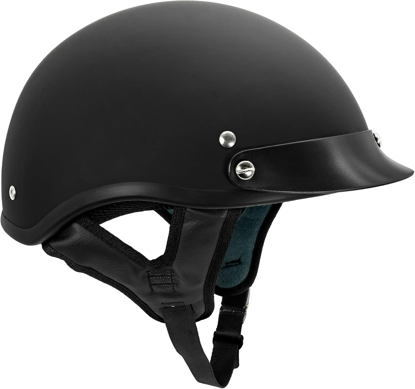 Casco de motocicleta VCAN Cruiser Solid Flat Black de media cara M