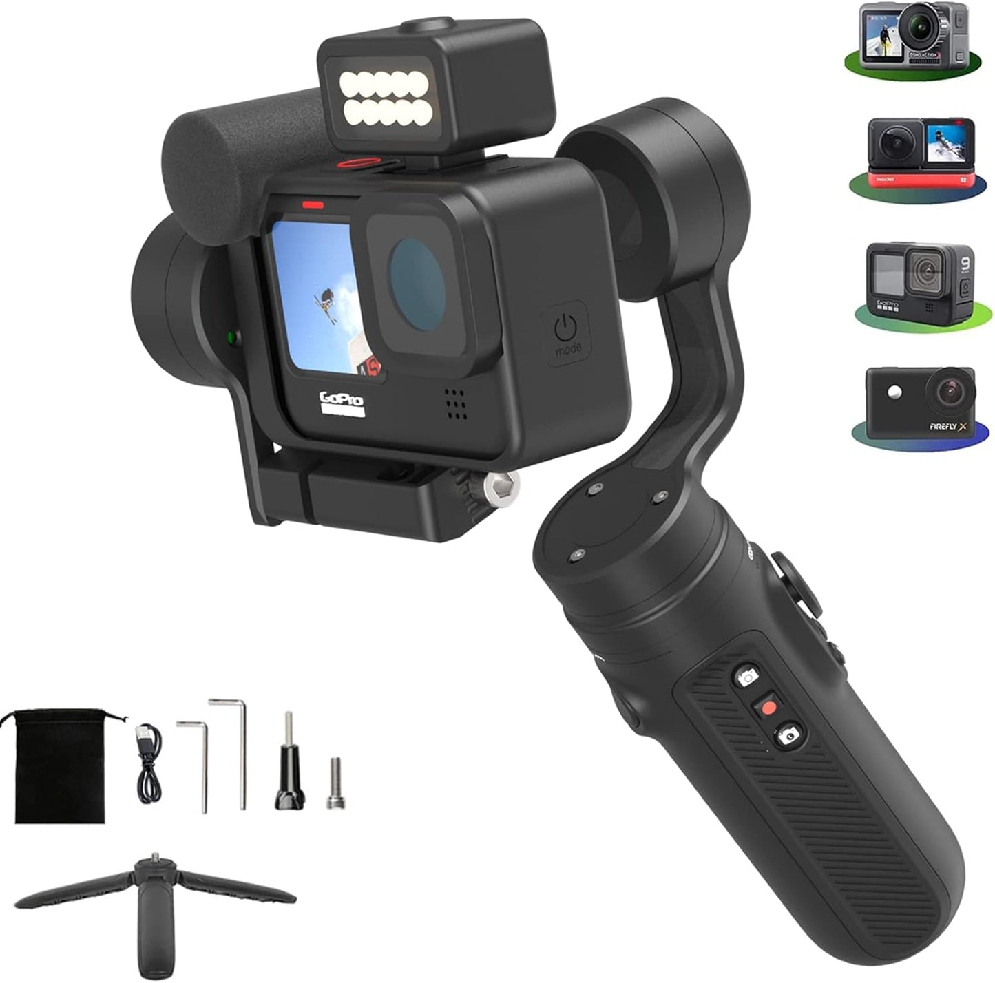 INKEE Falcon Plus Estabilizador de cardán para GoPro.