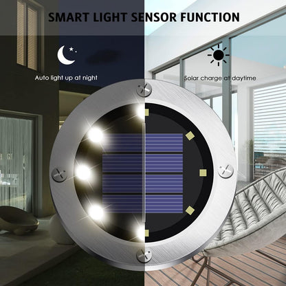 19 Luces Solares Para Exteriores Impermeables Blanco Frio (USADO)