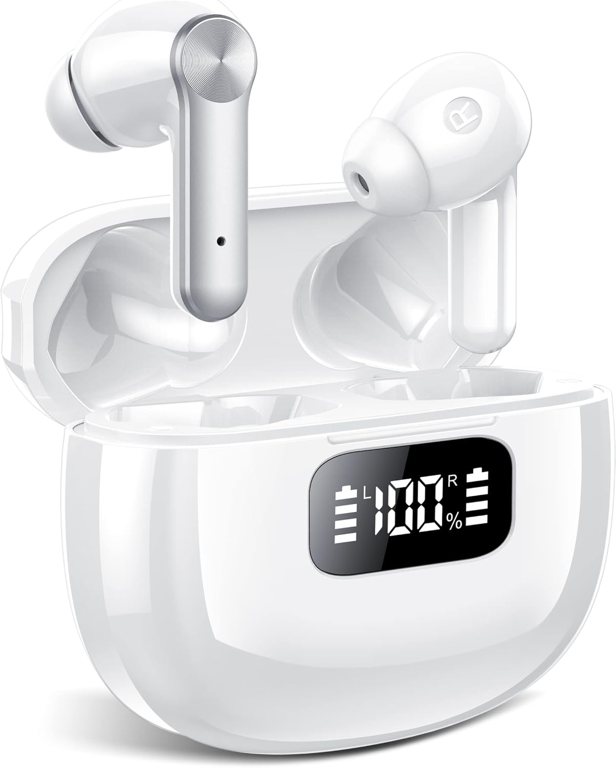 Auriculares Bluetooth 5.3, auriculares inalámbricos con pantalla digital LED.