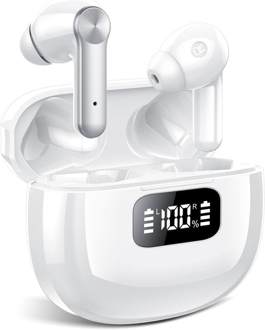 Auriculares Bluetooth 5.3, auriculares inalámbricos con pantalla digital LED.