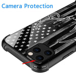 Funda compatible con iPhone 14/13, diseño con patrón de parachoques trasero.