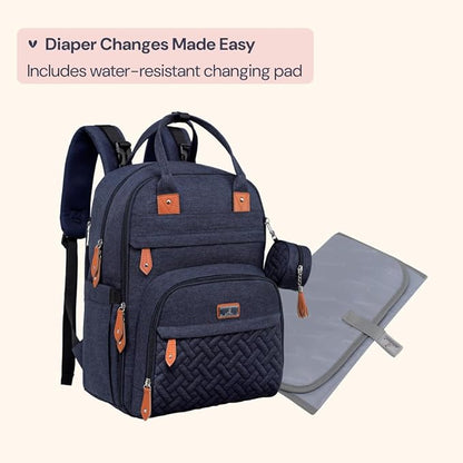 BabbleRoo - Mochila para pañales para bebé, multifuncional.