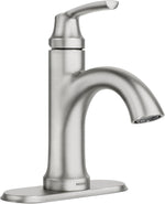 Grifo central para lavabo de baño, Moen 84980SRN Wellton, níquel cepillado.